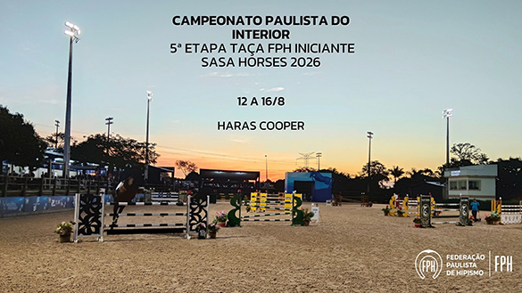 Novo Quadro de Horários Paulista do Interior e Circuito FPH Cavalos Novos - 12/8